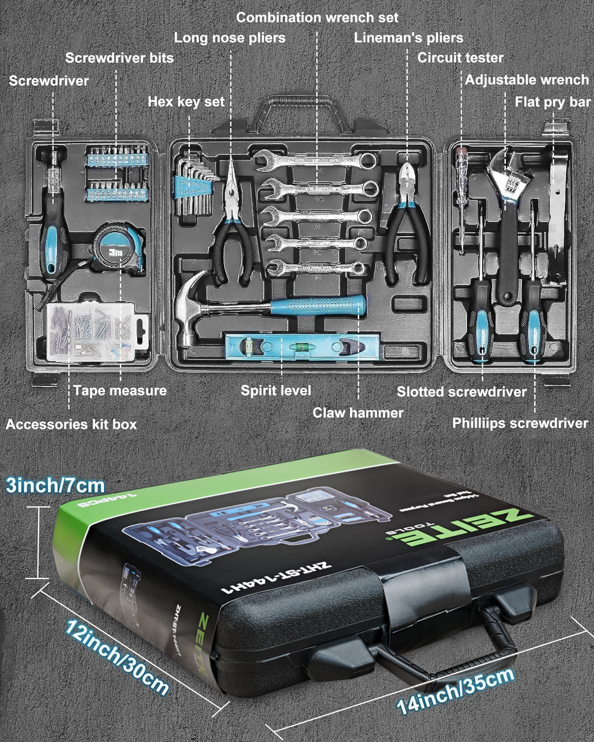 144 Piece Hand Tool Set