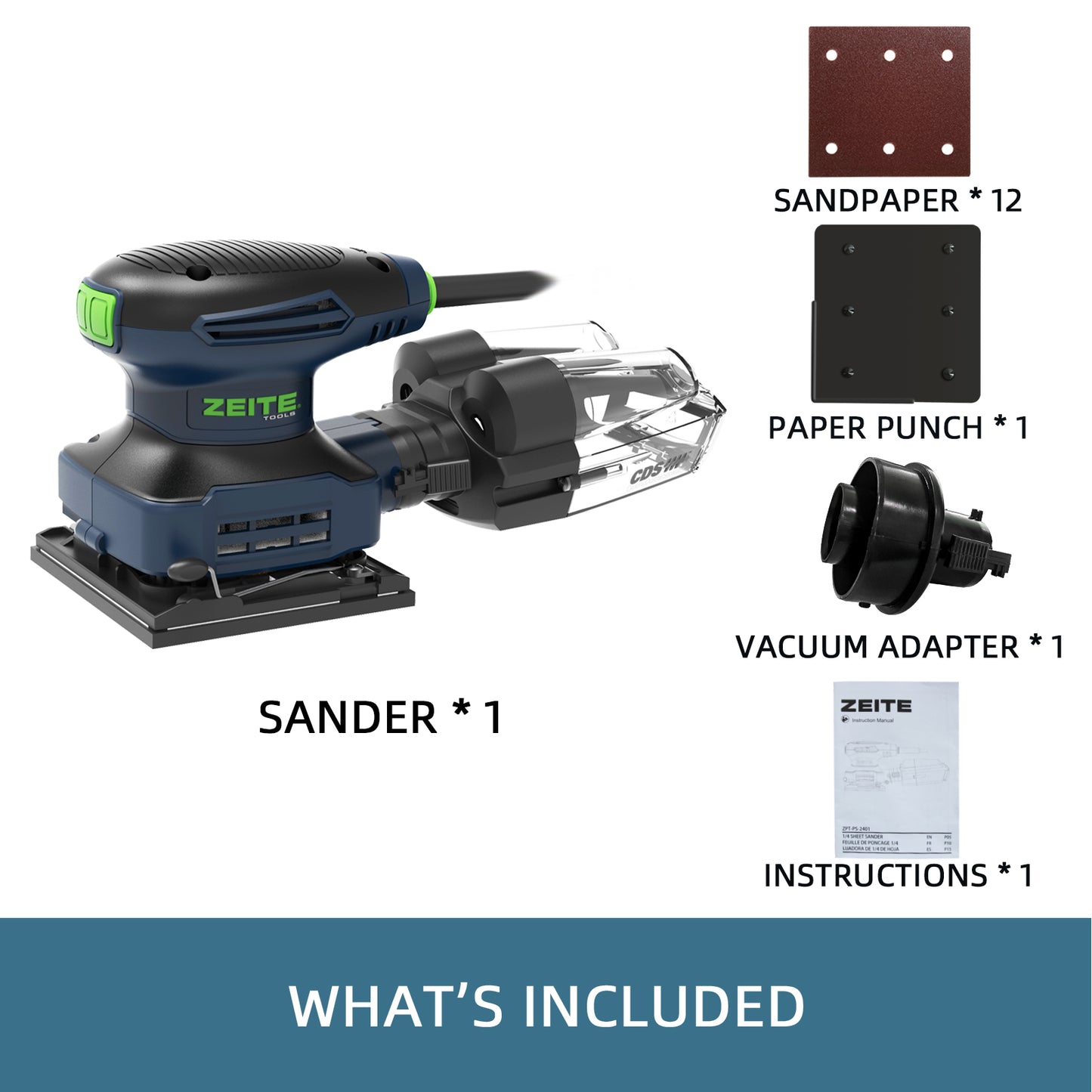 2.4 Amp 1/4 Sheet Sander