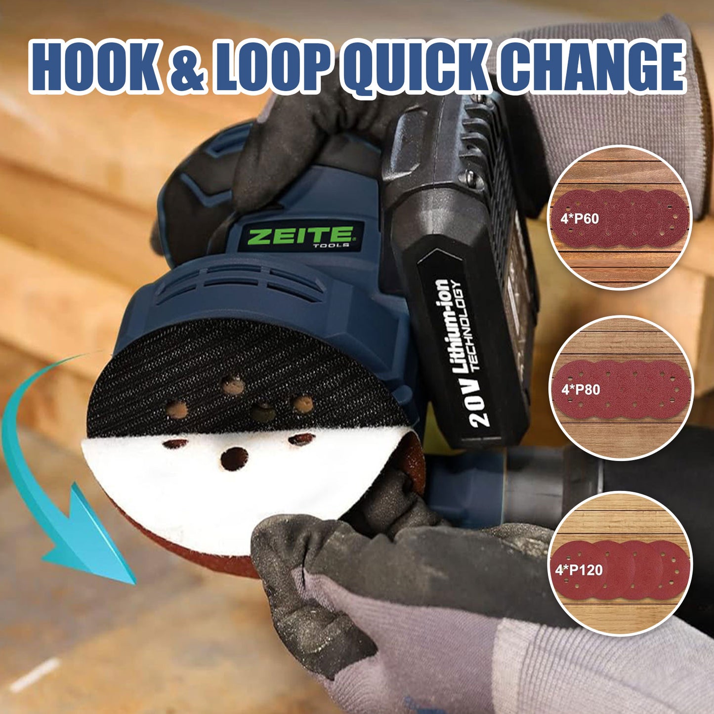 20V 125mm Rotary Sander