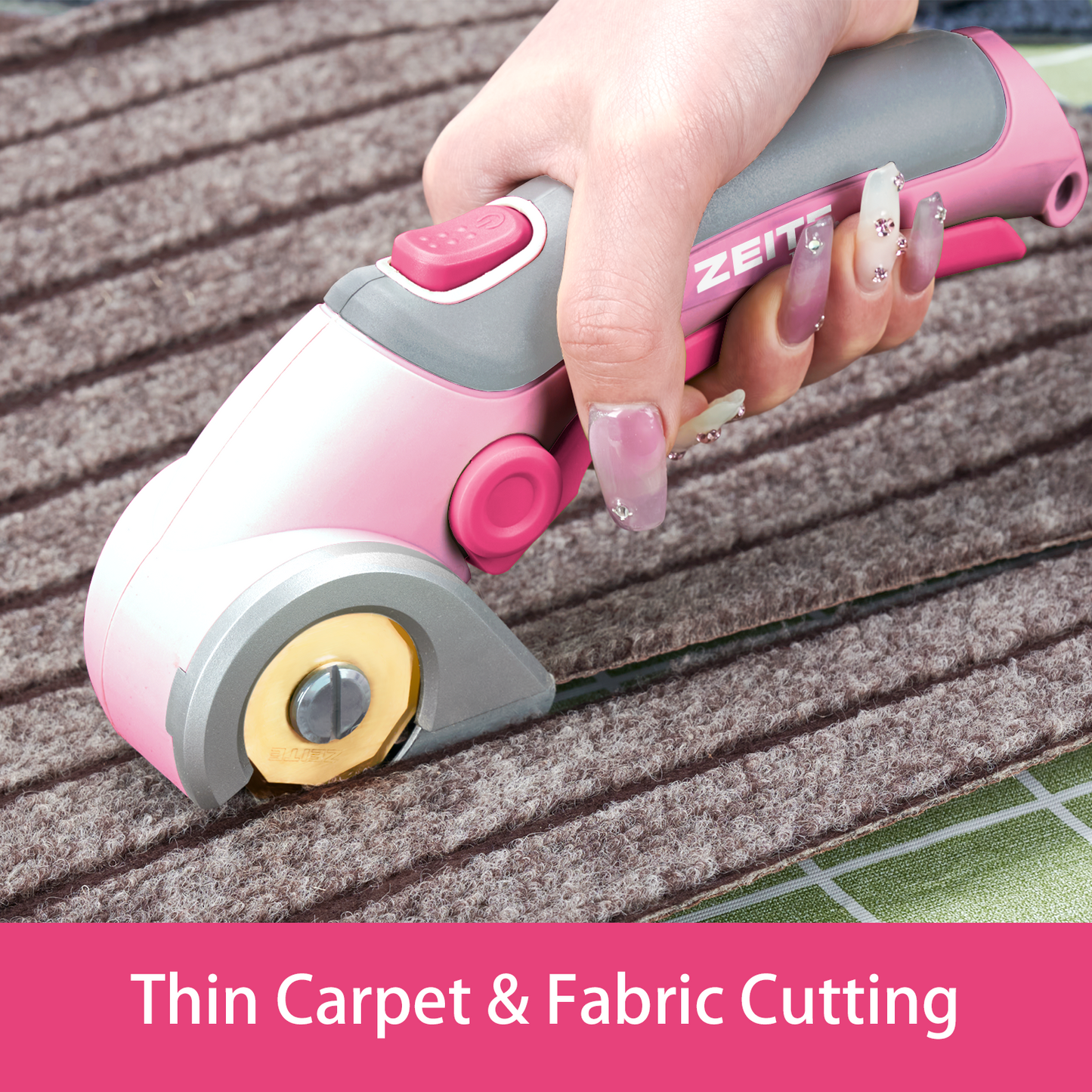 Cordless Cardboard Cutter - L handle - pink