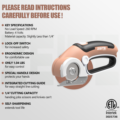Cordless Cardboard Cutter - D handle - Mocha Mousse