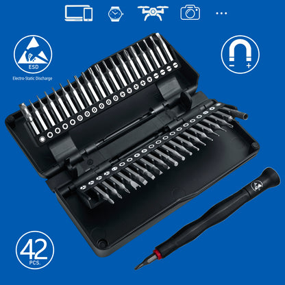 42 Piece ESD Micro Precision Screwdriver and Bit Set