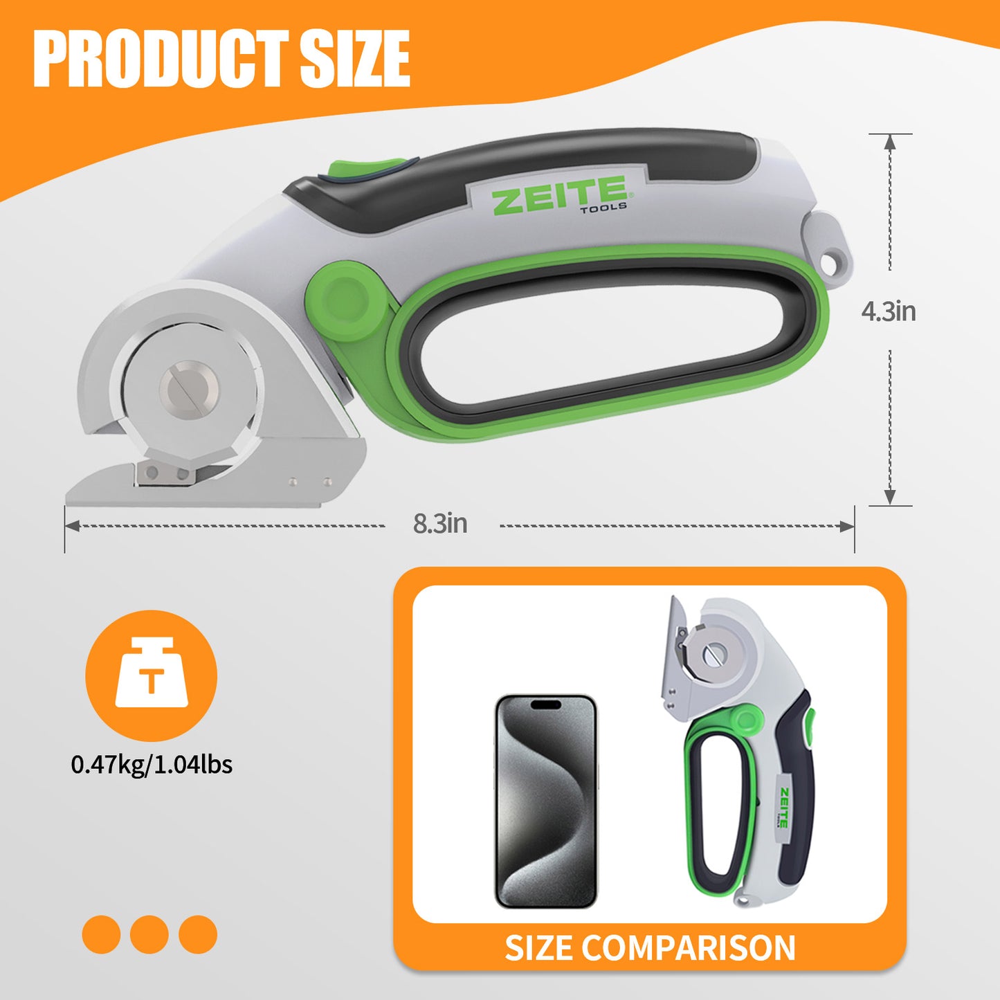 Cordless Cardboard Cutter - D handle - gray